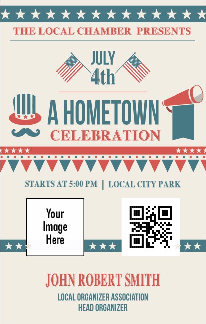 Fourth of July Hometown VIP Event Badge Medium