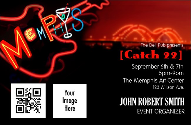 Memphis Color VIP Event Badge Small Product Front