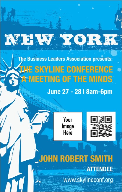 New York VIP Event Badge Medium Product Front