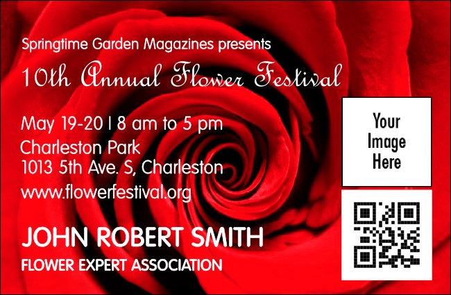 Red Rose VIP Event Badge Small Product Front