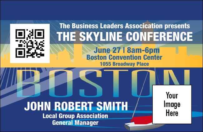 Boston VIP Event Badge Small Product Front