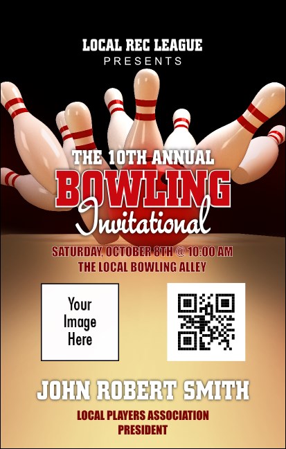 Bowling League VIP Event Badge Medium Product Front