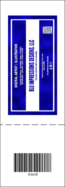 Sports Ticket 001 Blue & Orange Product Back