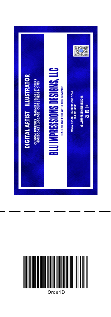 Sports Ticket 002 Blue & Orange Product Back