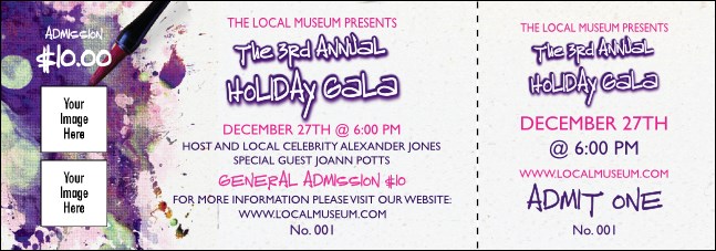 Art Canvas Event Ticket Product Front