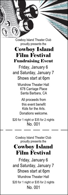 Film Festival Event Ticket Product Front