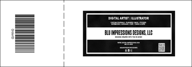 Twin Cities Event Ticket (black and white) Product Back