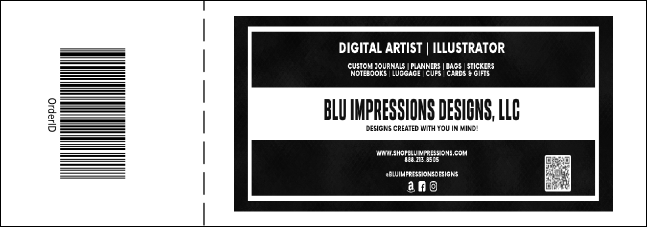 Black and White New Year's General Admission Ticket 001 Product Back