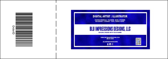 Blue Two-Tone General Admission Ticket Product Back