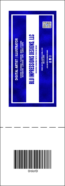 Christmas Angel General Admission Ticket with full bleed. Product Back