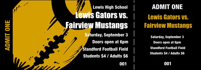 Football General Admission Ticket 002 Product Front