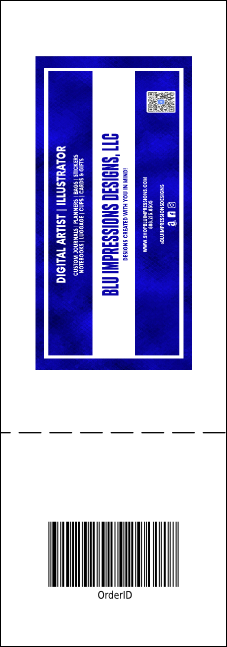 Blue Flowers ticket Product Back