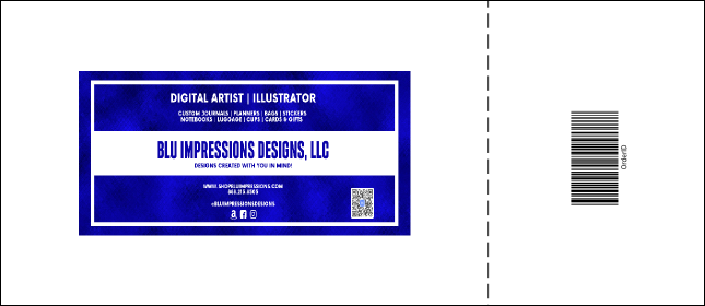 Nature Series - Blue Ocean Gift Certificate Product Back