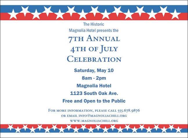 Stars and Stripes Invitation