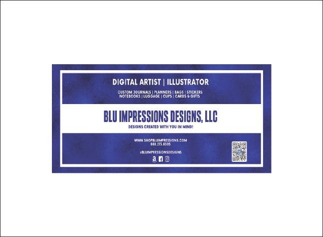 Blue Flowers Invitation Product Back