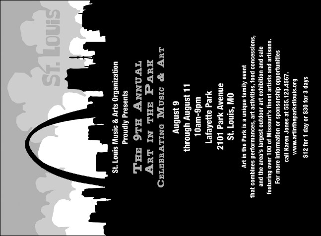 St. Louis Invitation (Black & white) Product Front