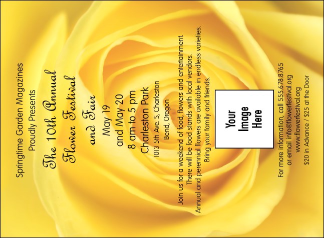 Yellow Rose Invitation Product Front