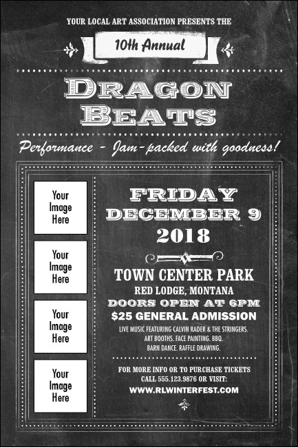 Retro Chalkboard Logo Poster Product Front