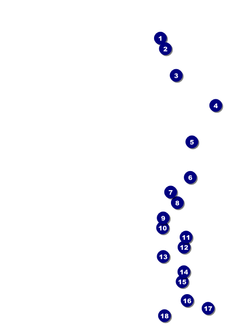Comedy Spirals Postcard Front Field Markers