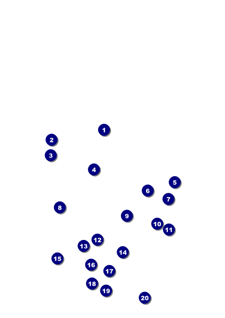 Los Angeles Postcard (Black and white) Front Field Markers