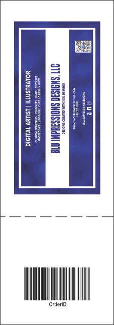 Nightclub Blue Raffle Ticket Product Back