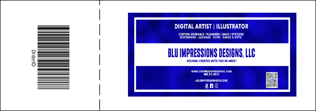 California Raffle (Blue and Salmon) Product Back