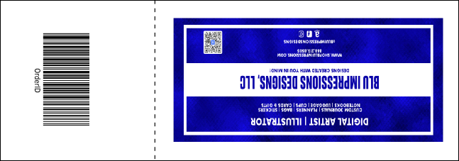 Winter Bird Raffle Ticket Product Back