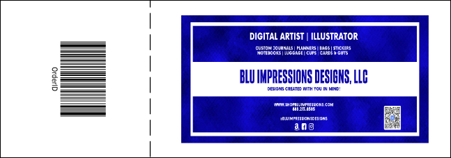 Dots Purple Landscape Raffle Ticket Product Back