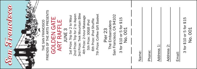 San Francisco Raffle Ticket