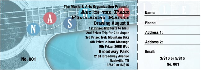 Nashville Raffle Ticket