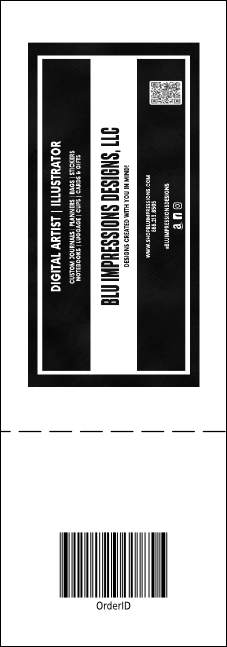 Your Image Raffle Ticket 001 (Black & White) Product Back