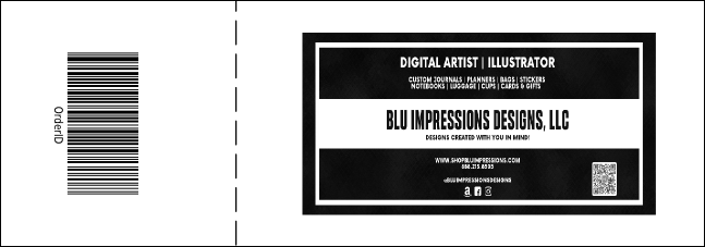 B&W Logo Raffle Ticket 001 Product Back