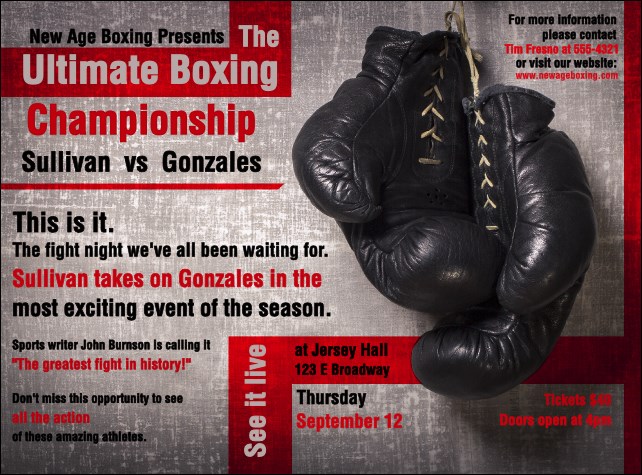 Boxing Gloves Flyer Product Front