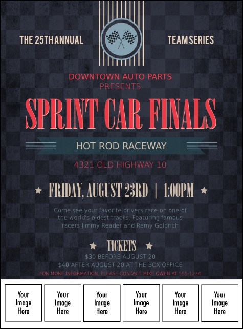 Car Racing Logo Flyer Product Front