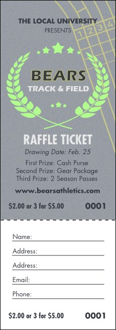 Track and Field Raffle Ticket Product Front