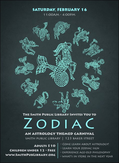 Zodiac Invitation Product Front