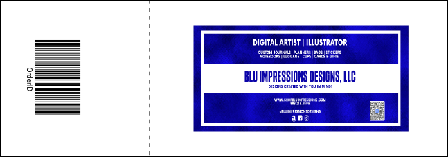 Image Upload Polaroid Raffle Ticket Product Back