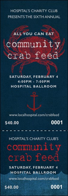 Crab Dinner Event Ticket Product Front