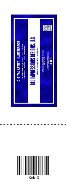 Goth Rave Raffle Ticket Product Back