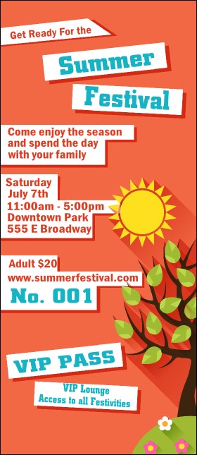 Summer Cut Paper VIP Pass Product Front