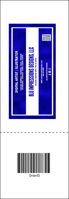 Winter Cut Paper Raffle Ticket Product Back