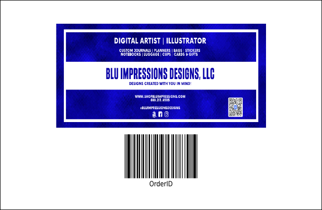 Hockey Badge Blue Drink Ticket Product Back