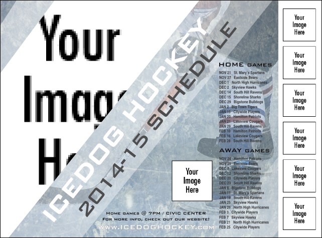 Ice Hockey Schedule Logo Flyer Product Front