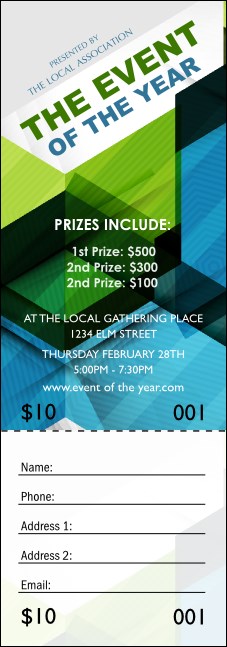 All Purpose Hex Raffle Ticket Product Front