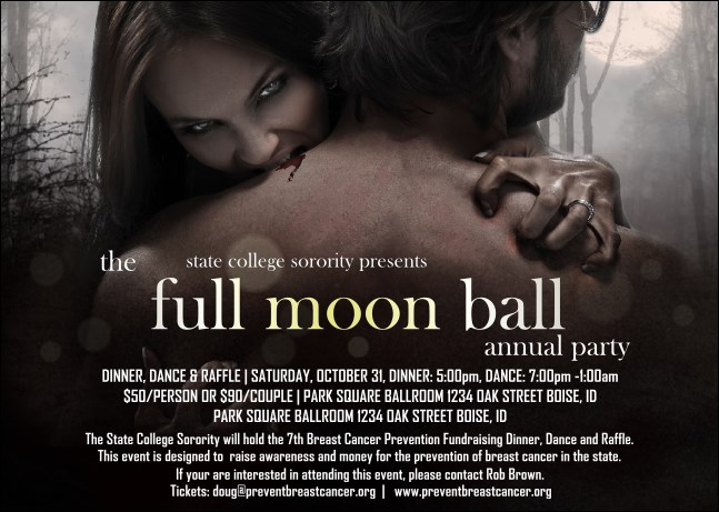 Vampire at Dusk Club Flyer