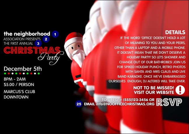 Santa Lineup Club Flyer