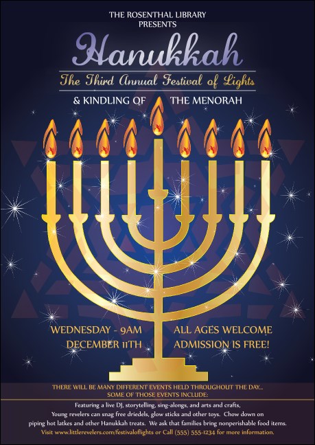 Hanukkah Menorah Club Flyer