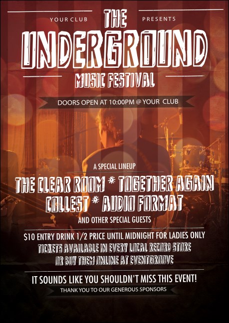 Alternative Music Club Flyer Product Front