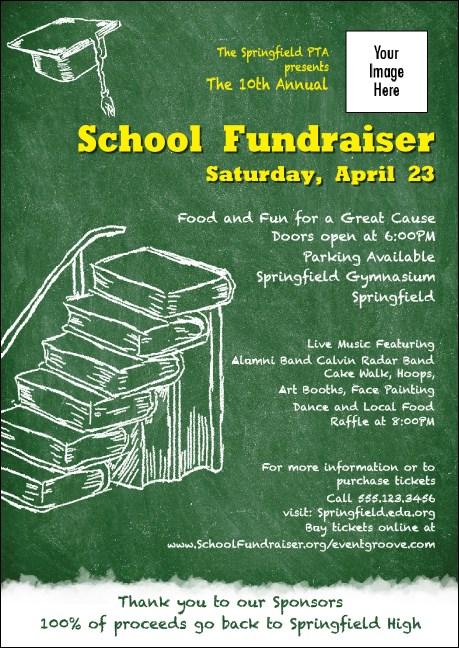 Education Chalk Board Club Flyer Product Front