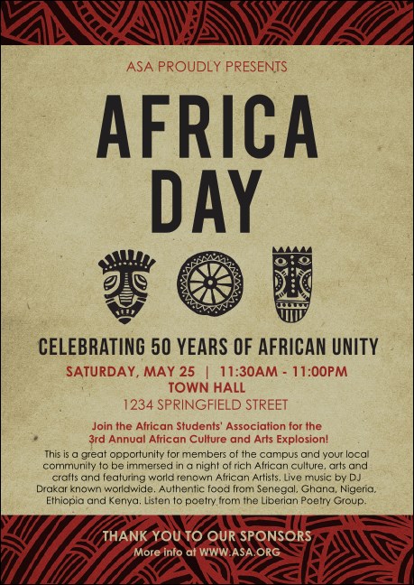 African Theme Club Flyer